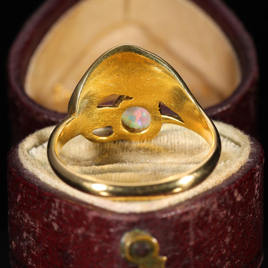 Antique The Antique 1901 Opal and Pearl Abstract Ring