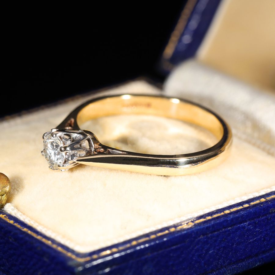 Antique The Vintage Brilliant Cut Diamond Solitaire Classic Ring