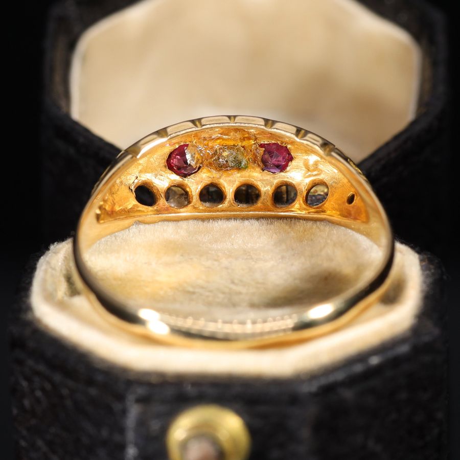 Antique The Antique 1913 Pearl, Ruby and Diamond Ring