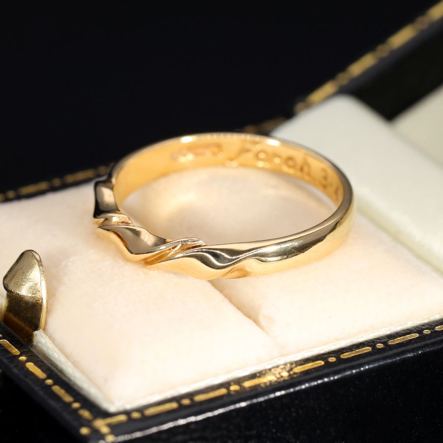 Antique The Vintage 1988 Twisted 18ct Gold Wedding Ring