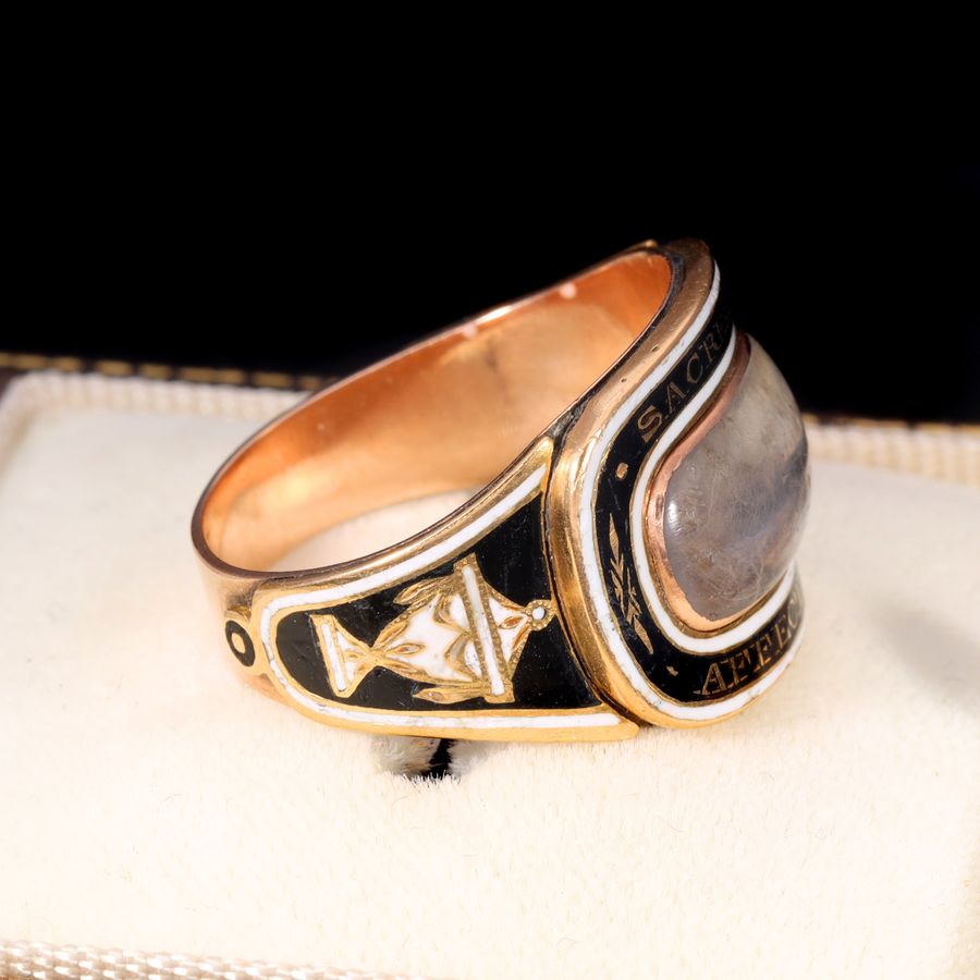 Antique The Antique Georgian 1811 Sacred To Affection Mourning Ring