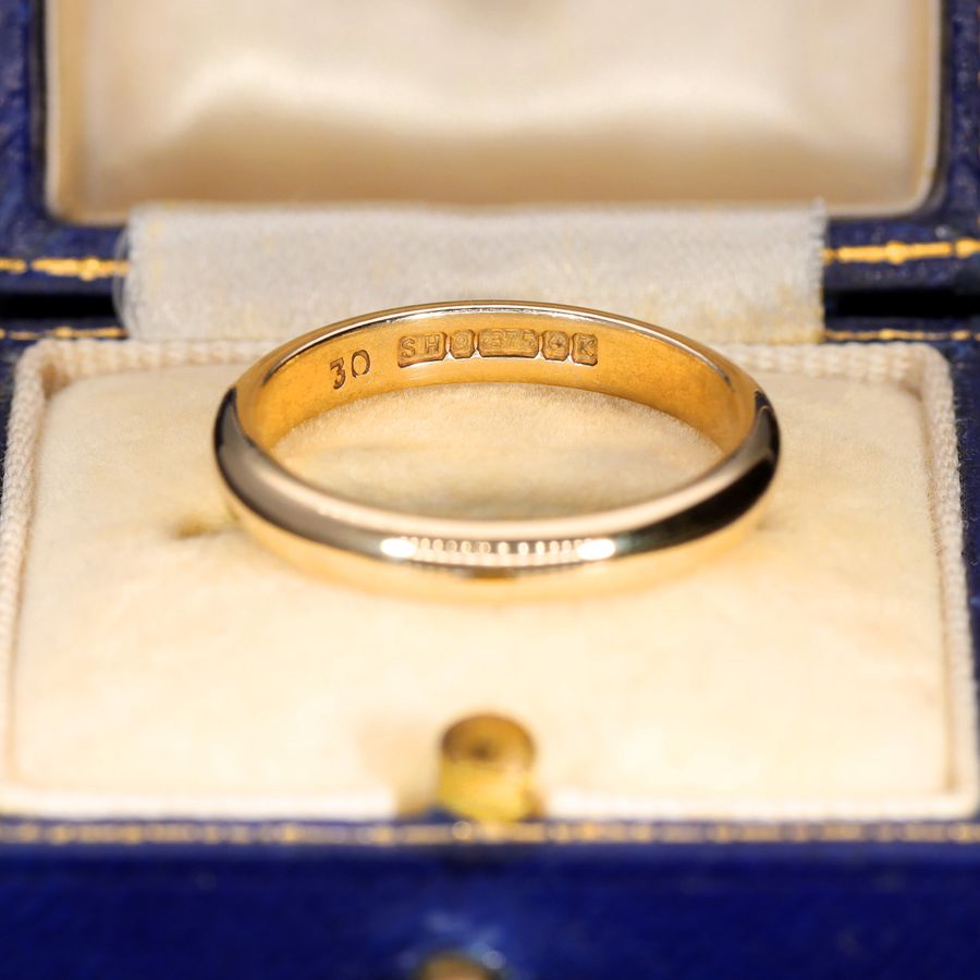 Antique The Vintage 1984 9ct Gold Wedding Ring