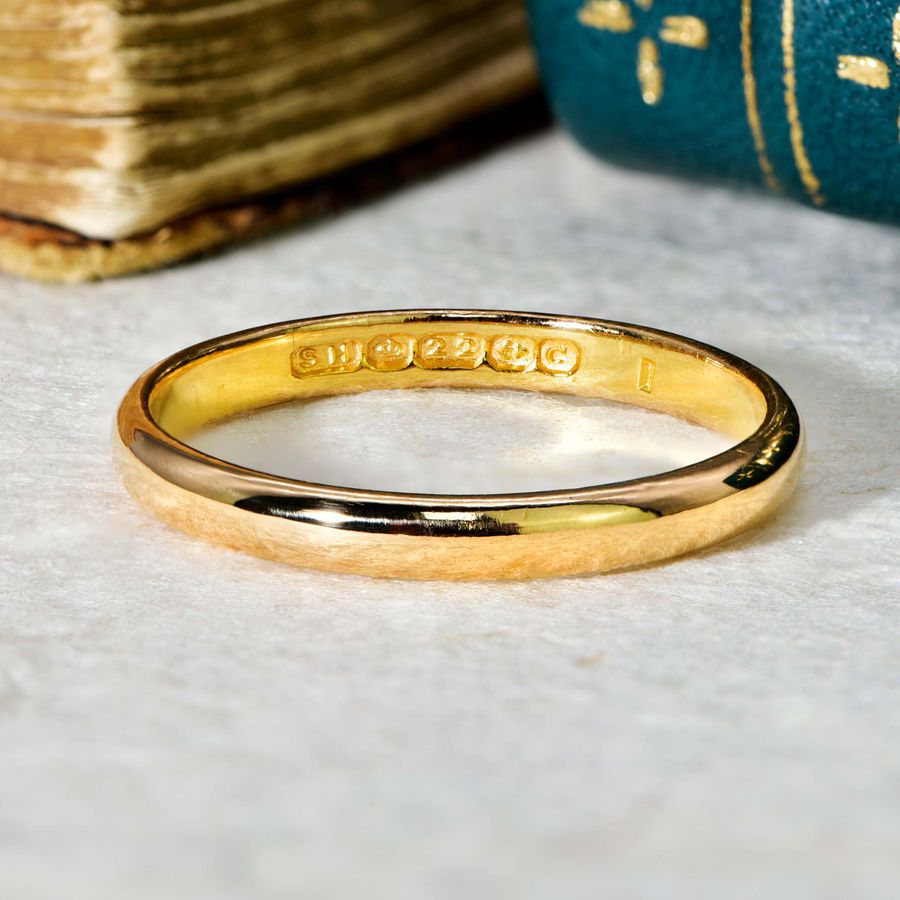 Antique The Antique 1927 22ct Gold Wedding Ring | ANTIQUES.CO.UK