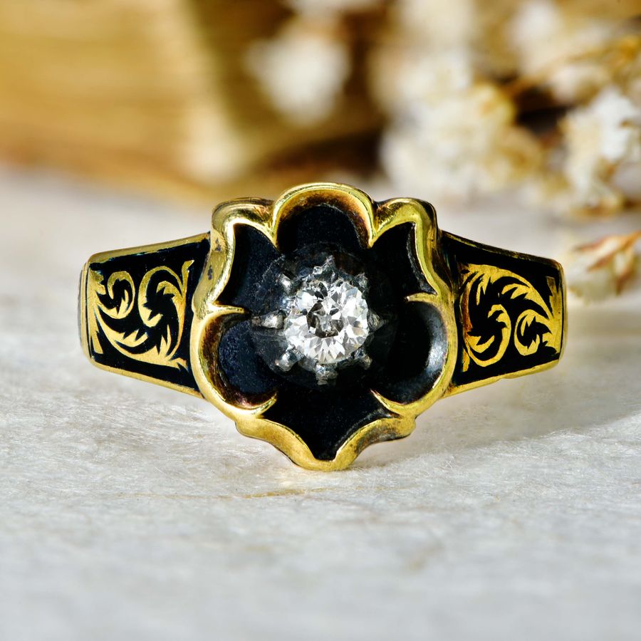 Onyx on sale mourning ring