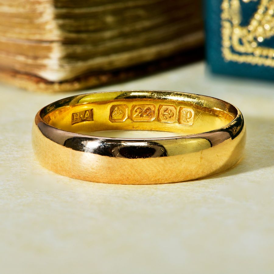 Antique The Antique 1914 22ct Gold Wedding Ring