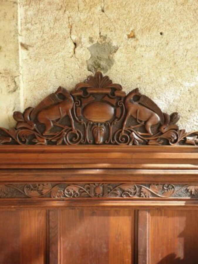 Antique French Bed, Renaissance Style 19th Century bed