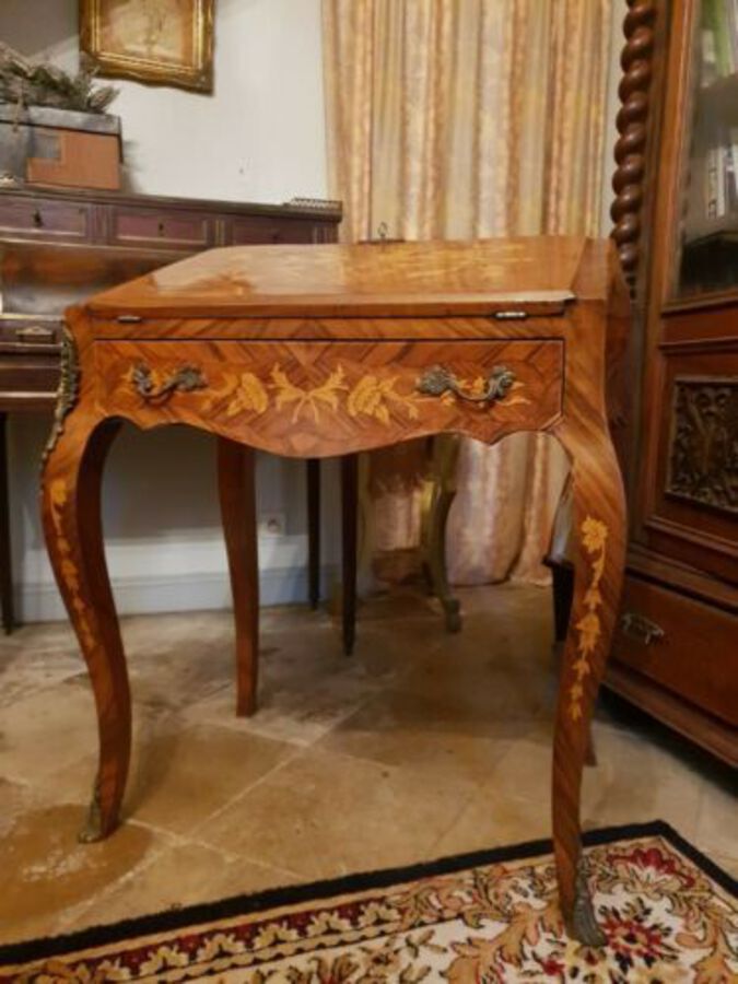Antique French Desk, Louis XV Revival Bureau De Dam