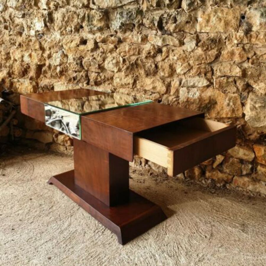 Antique Art Deco Console Table, Modernist Mid century Storage Table