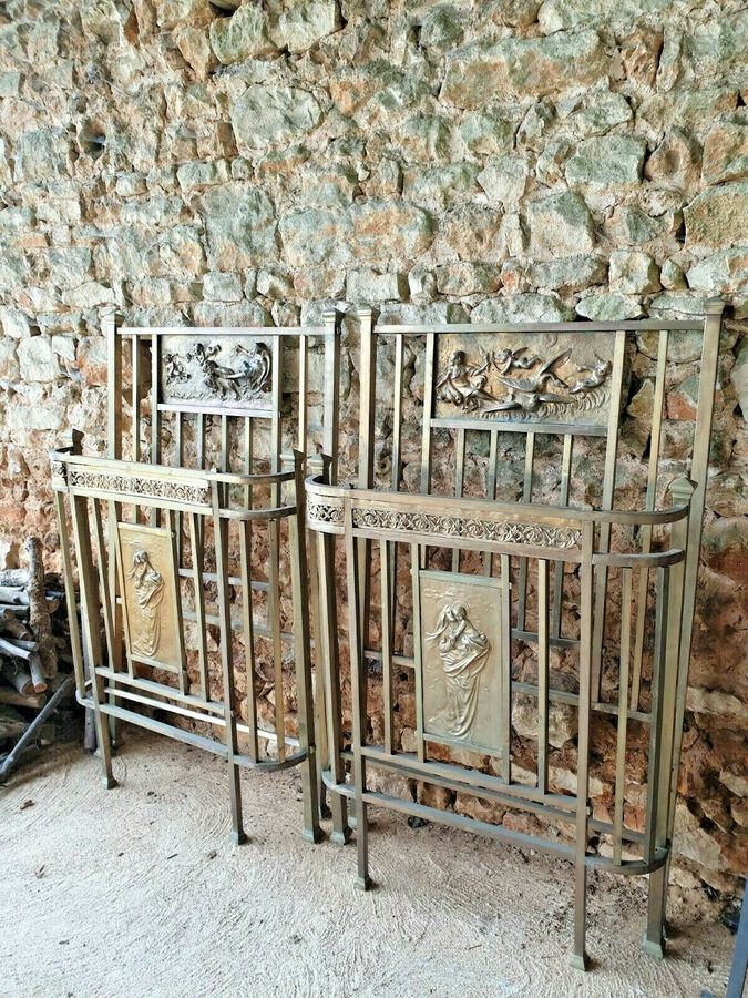 Antique French Bed, Antique Italian Brass Liberty Super King Size Bed