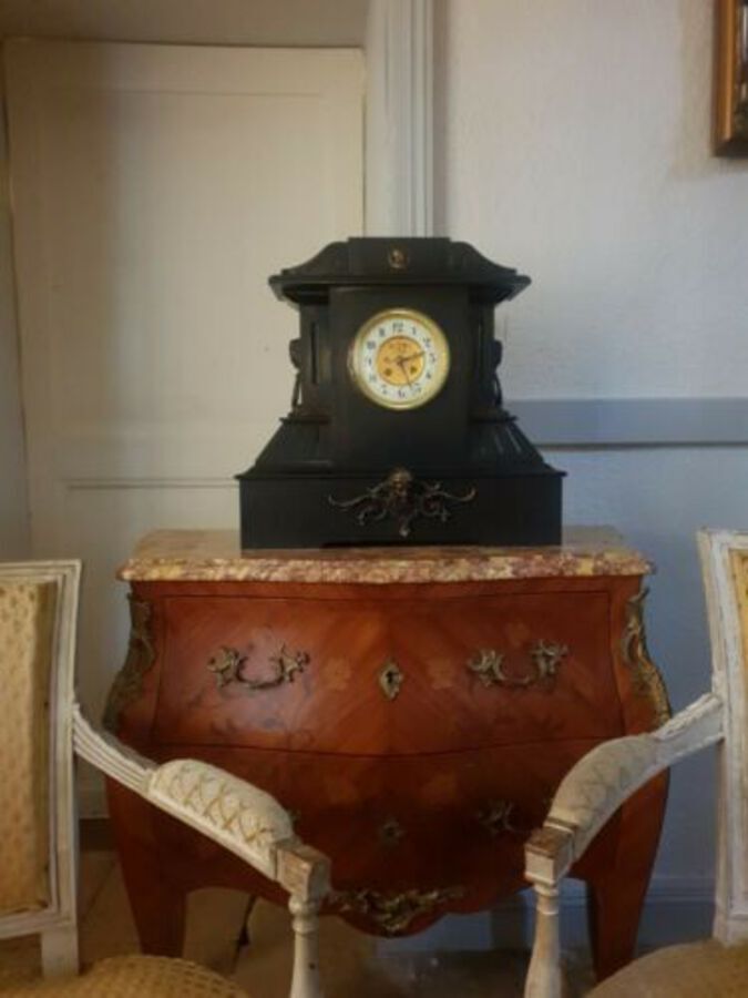 Antique Antique Mantle Clock - French Napoleon III Marble Clock