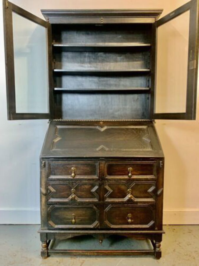 A Rare & Beautiful 100 Year Old Commonwealth Revival Bureau Bookcase. C1920’s