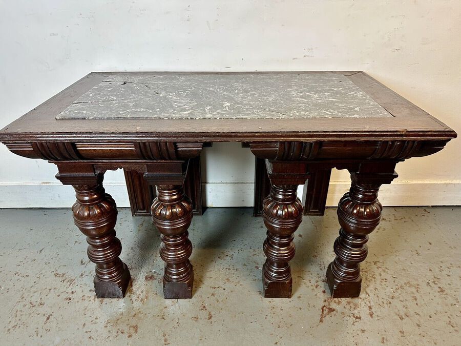Antique A Rare & Beautiful 140 Year Old French Mahogany & Marble Console Table. C1880
