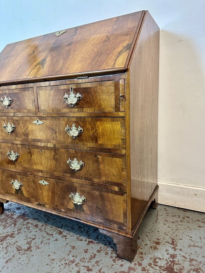 Antique A Rare & Beautiful Mid 20th Century Mahogany Fall Front Fitted Bureau. C1950