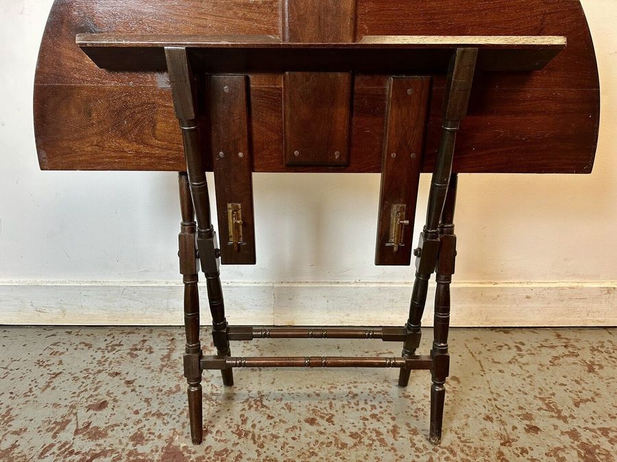 Antique A Rare & Beautiful 140 Year Old Victorian Antique Folding Campaign Table. c1880