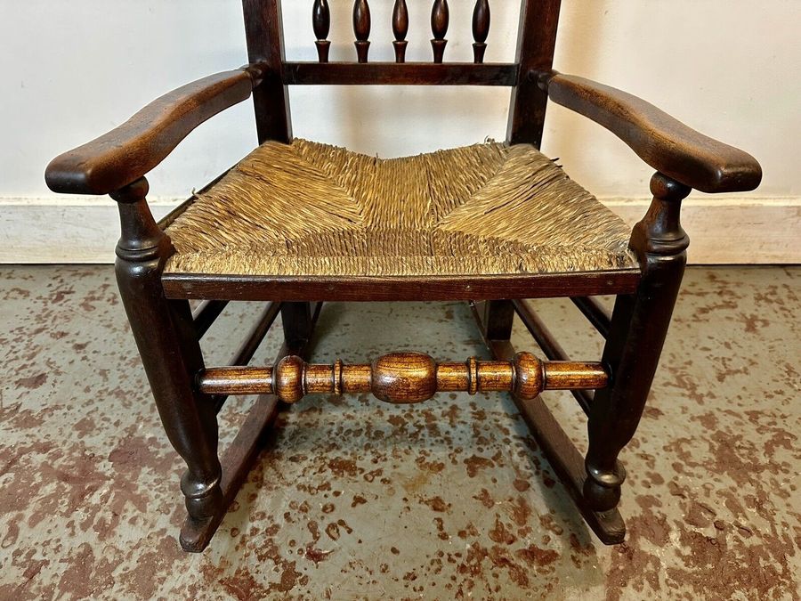Antique A Rare & Beautiful 160 Year Old Victorian Antique Oak Rocking Chair. C1860