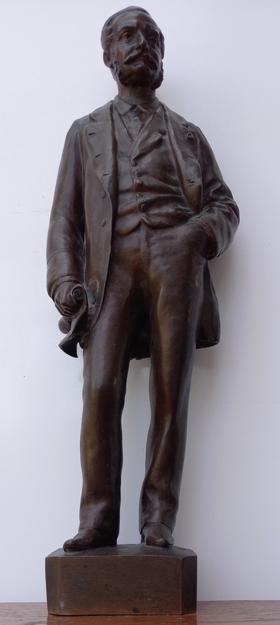 19th Century Bronze Statue of Jules Marmottan by Emile-Louis Truffot