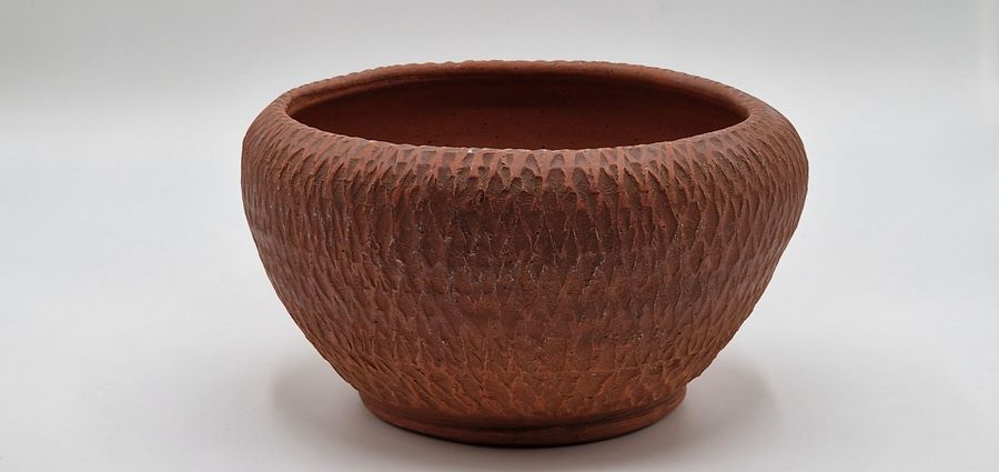 Antique Japanese antique Tokoname yaki pottery bowl. 