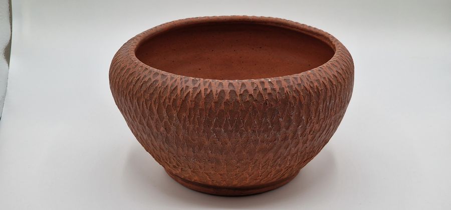 Antique Japanese antique Tokoname yaki pottery bowl. 