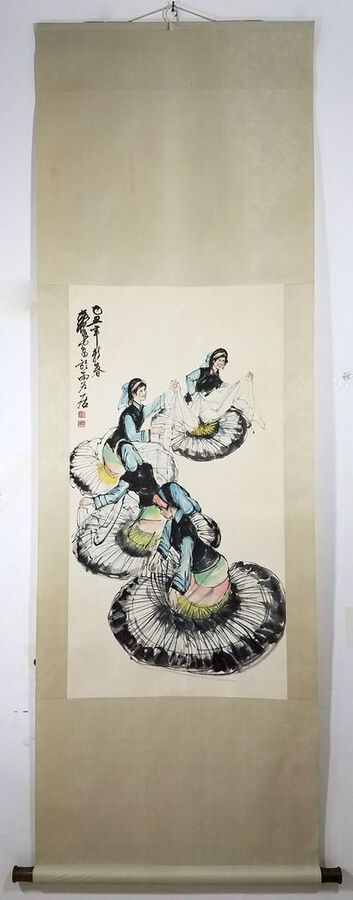 Figure Yi Dance Hanging Scroll