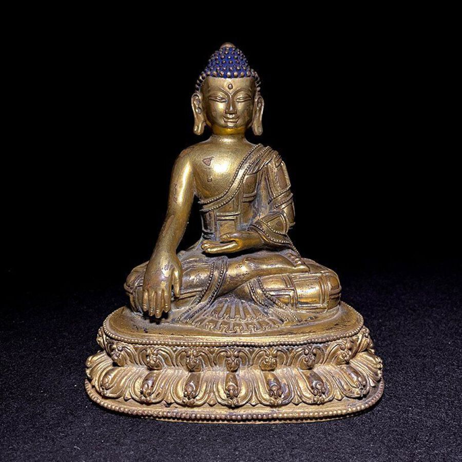 Ming dynasty bronze gilt statue