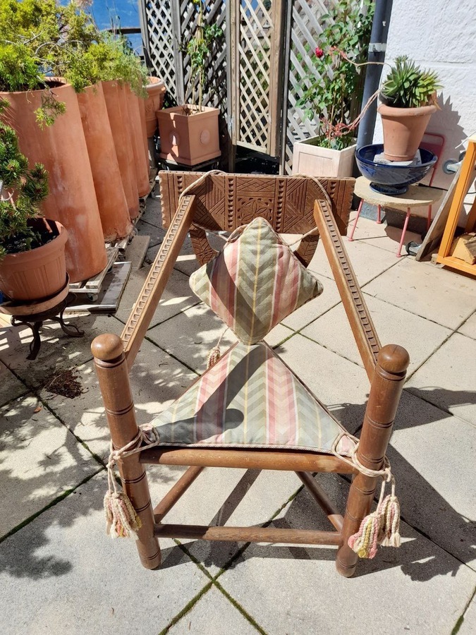 1880's Antique Hand Crafted Wooden Chairs (x3) from Baron von Woellwarth, Schloss Aalen