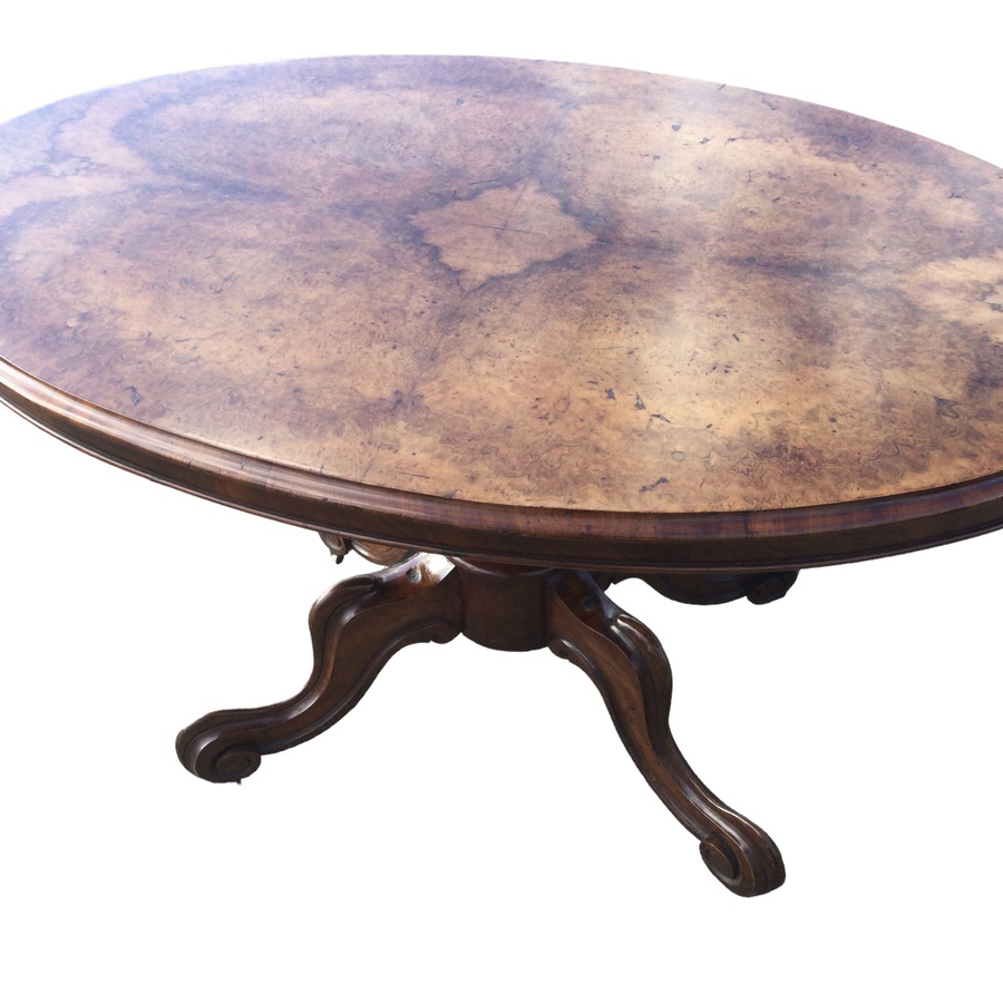 Antique Antique Victorian Walnut Loo Table 