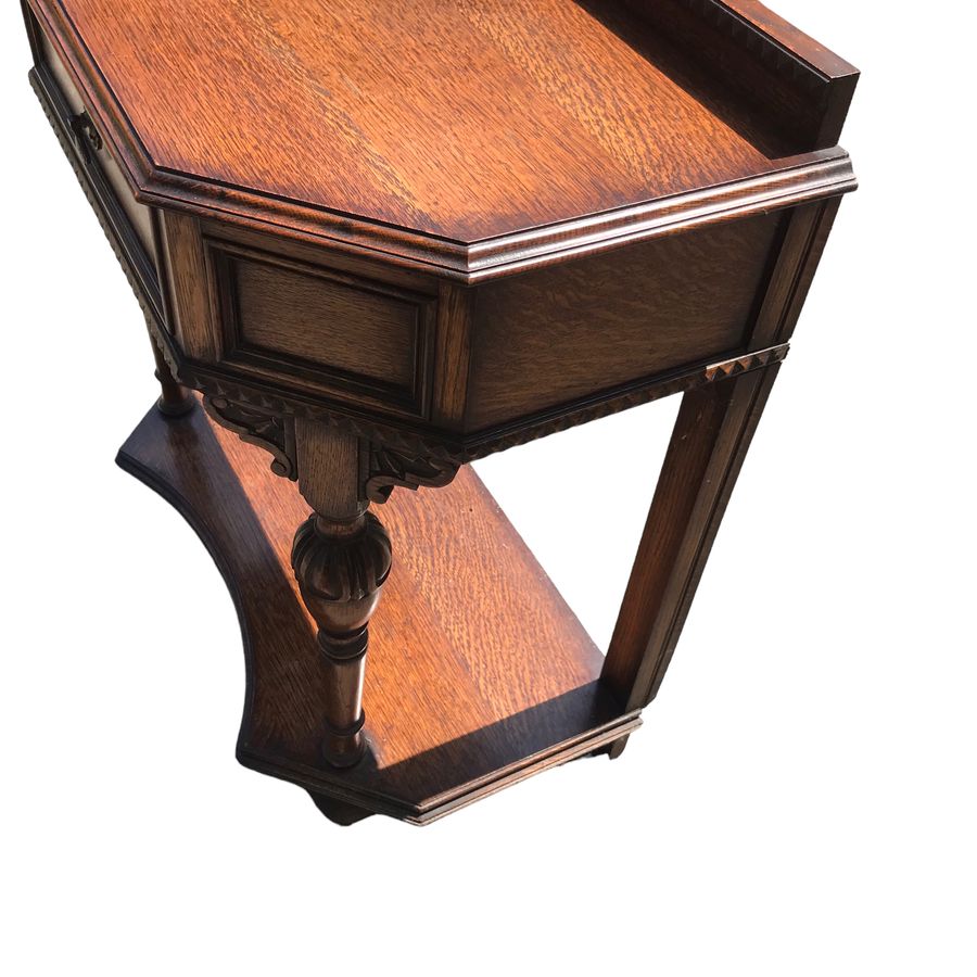 Antique Antique Carved Oak Console Table 