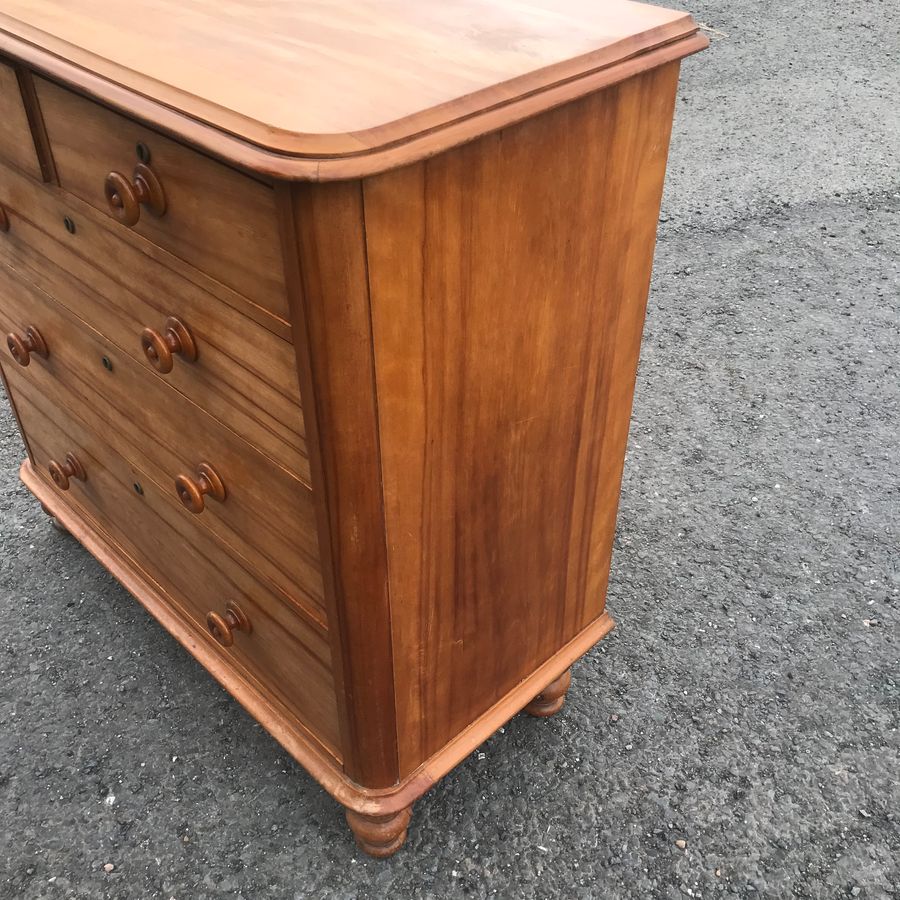Antique Antique Victorian Fruitwood Chest of Drawers 