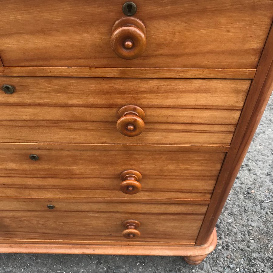 Antique Antique Victorian Fruitwood Chest of Drawers 
