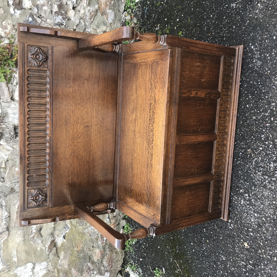 Antique Oak Monks Bench 