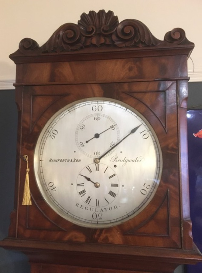 Antique An Exceptional Eight Day Regulator Longcase Clock With Detached Escapement