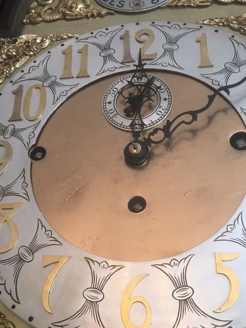 Antique Astonishing Edwardian Mahogany and Inlaid Nine Tube Chiming Longcase Clock