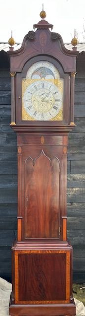 Astonishing Georgian Eight-day Rolling Moon Longcase Clock, Chiming Quarter Hours on a Choice of ...