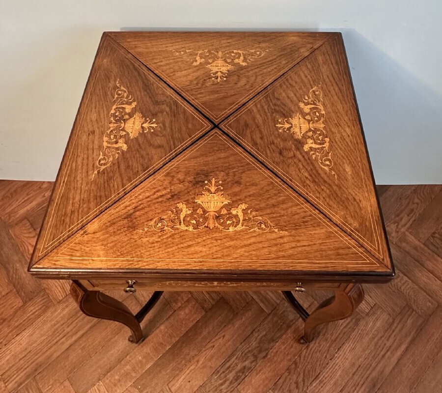 Antique Edwardian Card Table Circa 1900. Occasional Table
