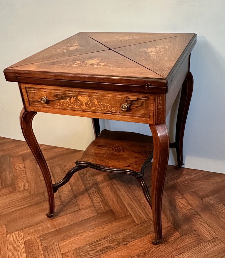 Antique Edwardian Card Table Circa 1900. Occasional Table
