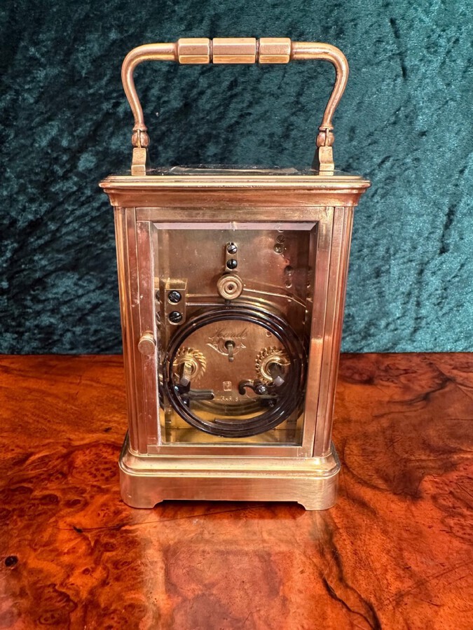 Antique Henri Jacot Good And Large Striking Carriage Clock Circa 1900