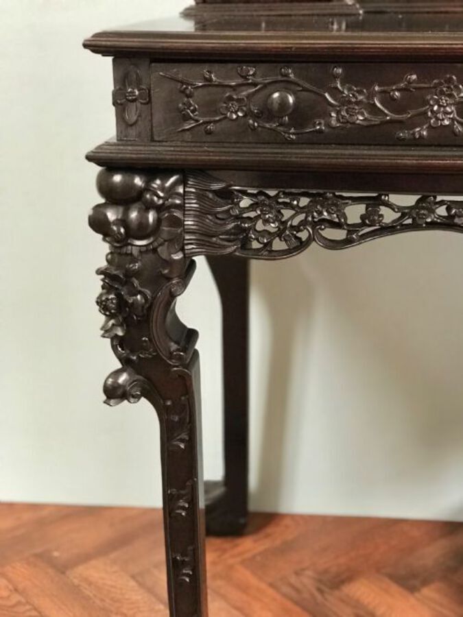 Antique Chinese Bonheur Du Jour Circa 1900 Writing Table, Desk
