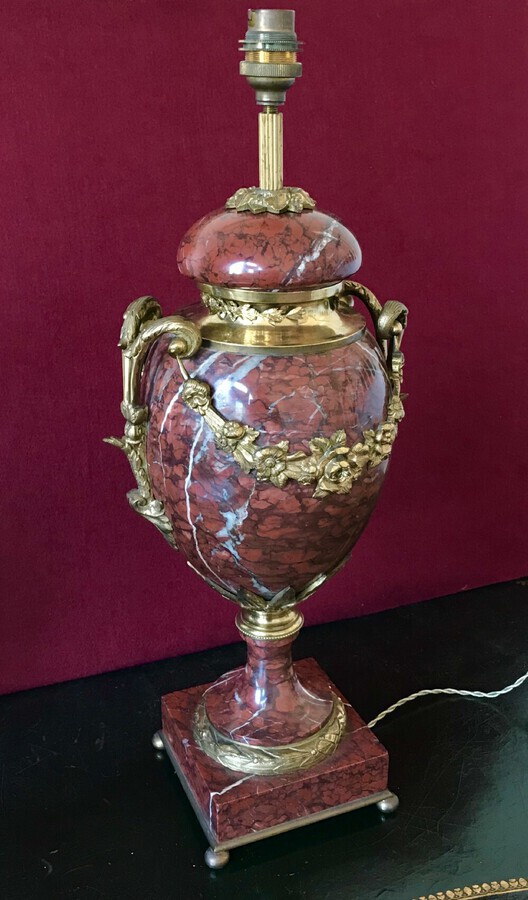 Rouge Griotte  Lamp Circa 1920