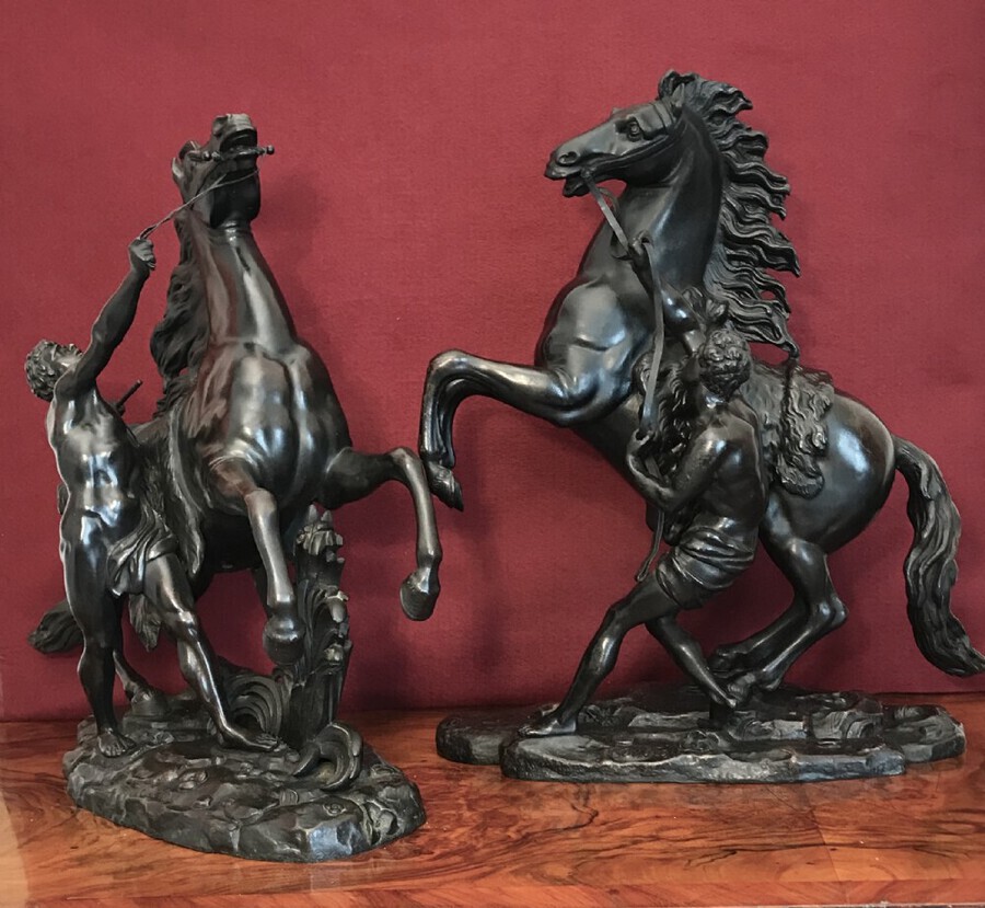 Bronze Marley Horses, Equestrian, Figures, Circa 1875