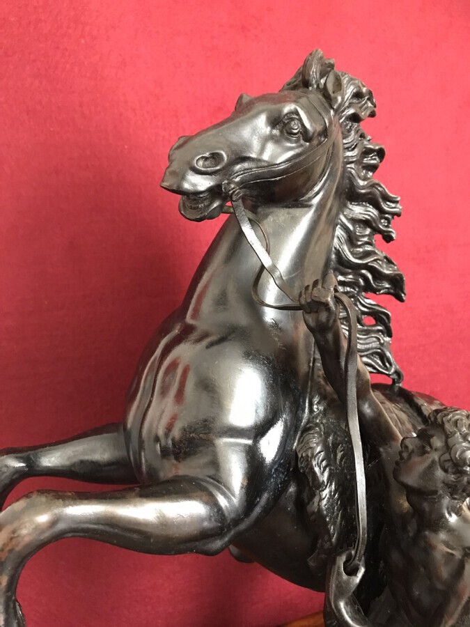 Antique Bronze Marley Horses, Equestrian, Figures, Circa 1875