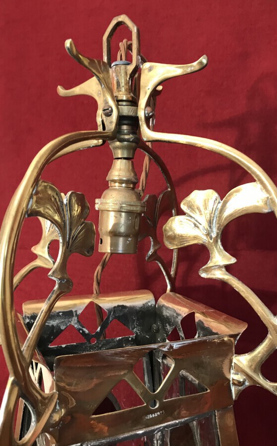 Antique Art Nouveau Lantern, Lamp, Circa 1890 / 1910