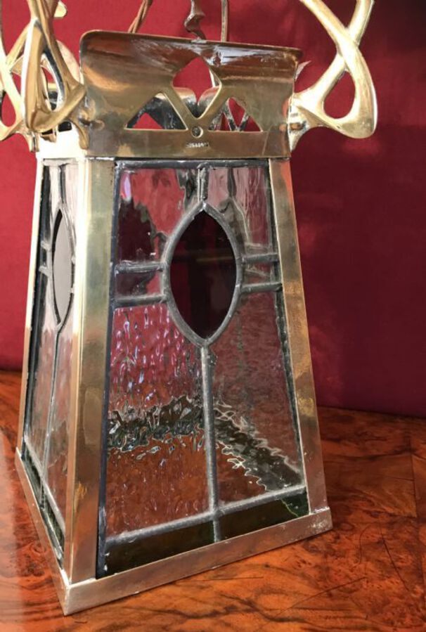 Antique Art Nouveau Lantern, Lamp, Circa 1890 / 1910