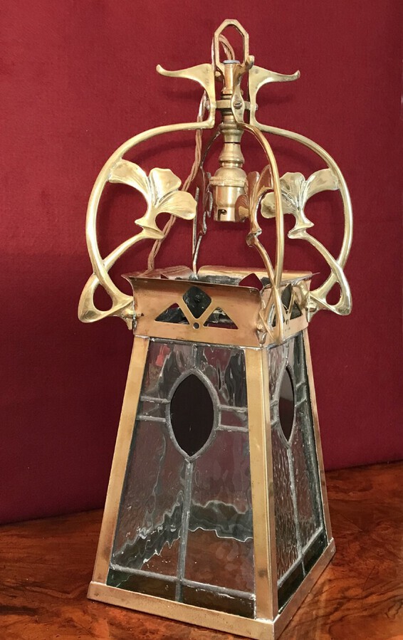 Antique Art Nouveau Lantern, Lamp, Circa 1890 / 1910