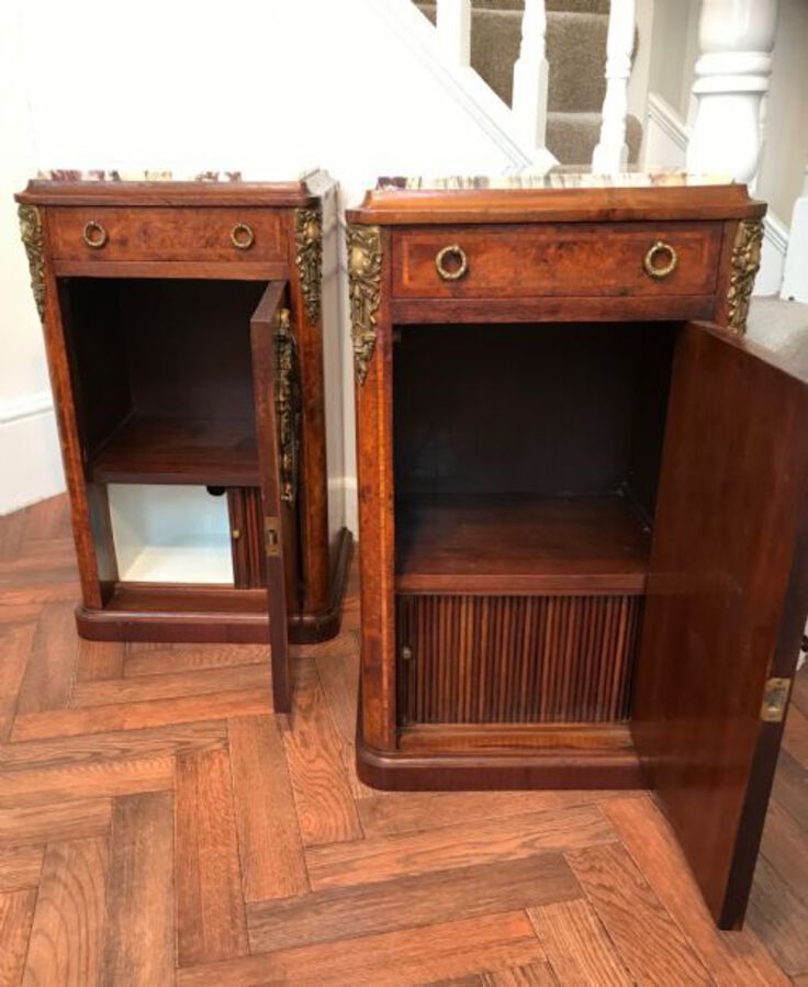 Antique A Fine Pair Of French Cabinets, Side Tables. Bedside Tables Circa 1880