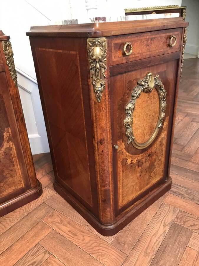 Antique A Fine Pair Of French Cabinets, Side Tables. Bedside Tables Circa 1880