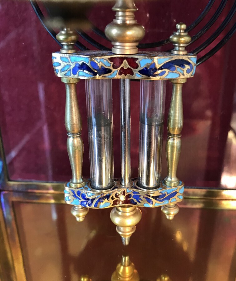 Antique French Four Glass, Library, Mantel Clockcirca 1880