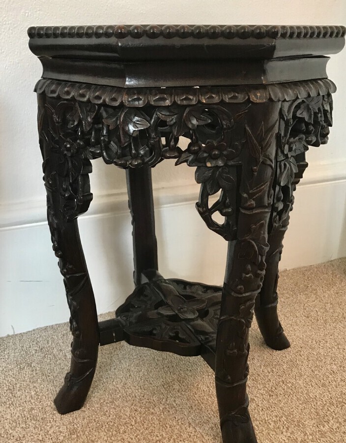 Antique Pair Of Chinese Stands, Planter. Circa 1900