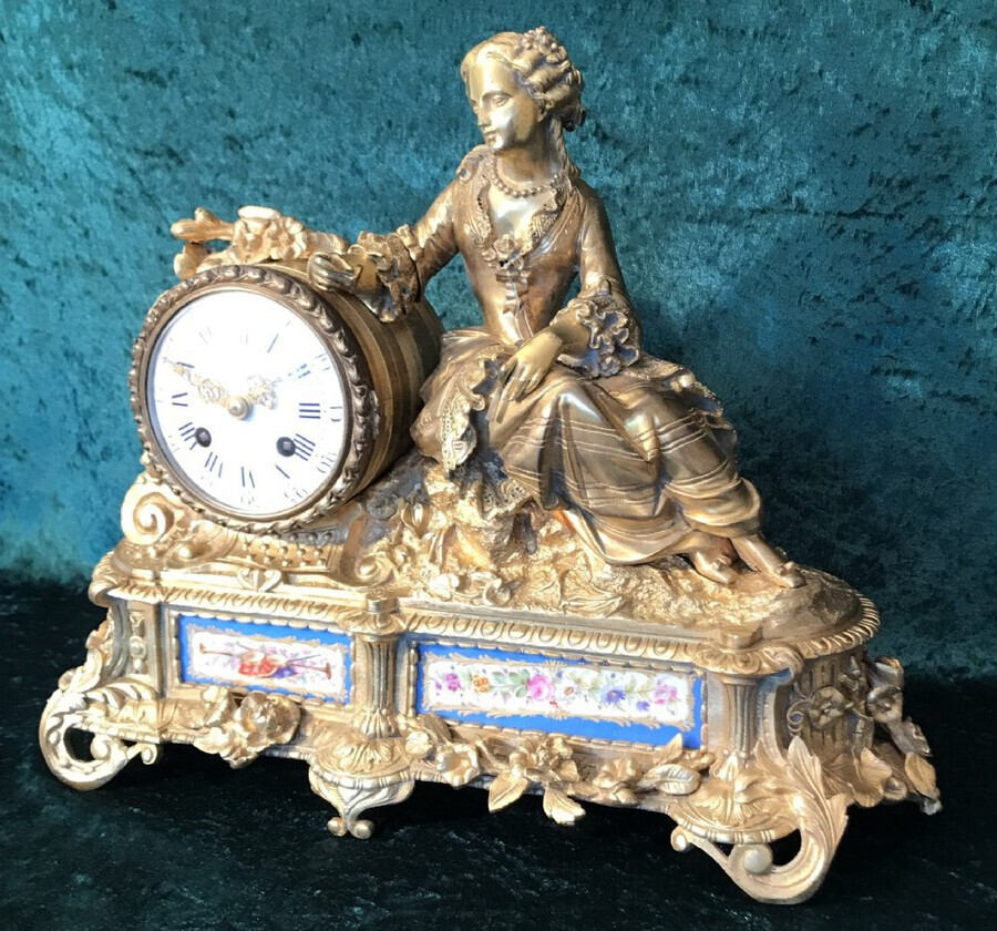 Antique Palais Royal Mantel Clock Circa 1880