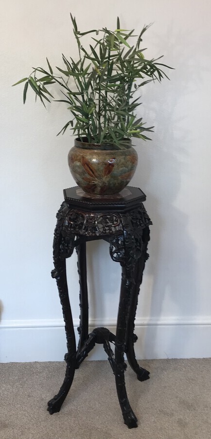 Fine Quality Chinese Padouk  Pedestal. Planter. Circa 1890