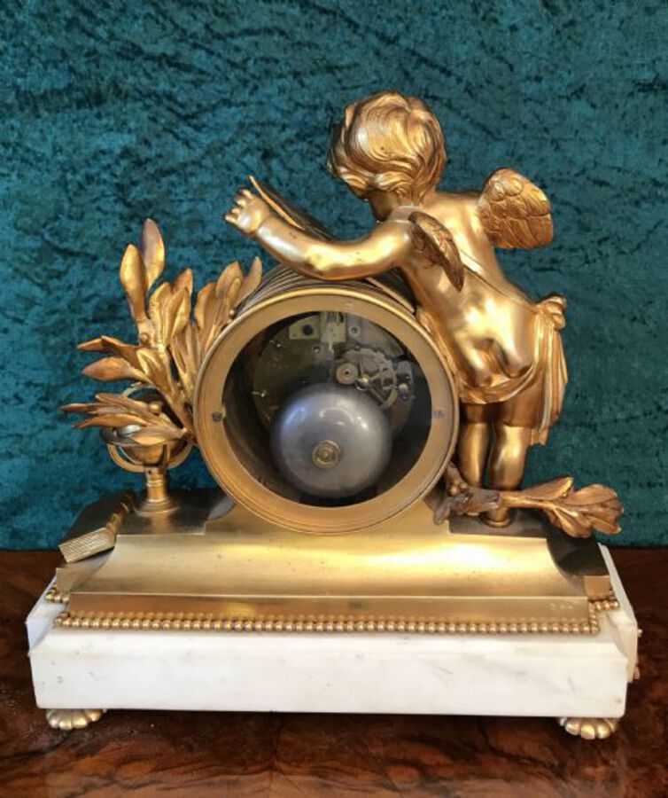 Antique 19th-century Clock Garniture. French Mantel Clock. Circa 1875